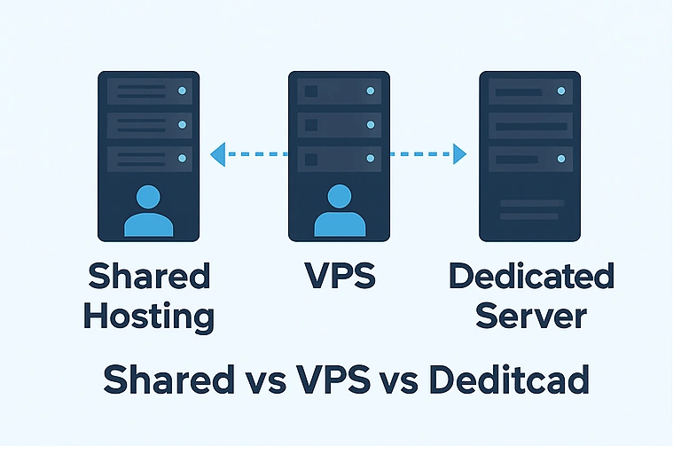 השוואה בין אחסון שיתופי, VPS ושרת ייעודי