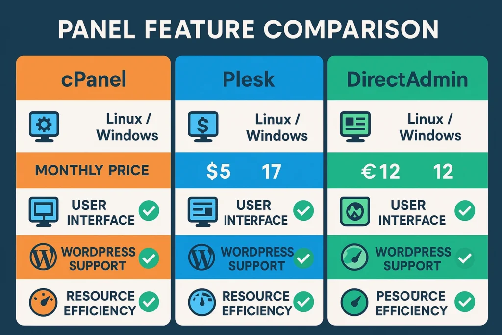 hosting-panel-feature-comparison-cpanel-plesk-directadmin